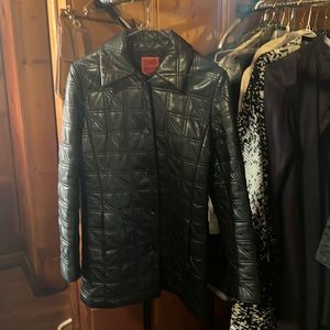 Cole Haan black leather jacket